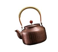 KiBcsLic Bouilloire En Cuivre Théière Pot à Eau Ancienne Fait Main Grande Capacité Prise Facile Utilisation Quotidienne Adapté à La Préparation Du Thé Accueil, Sutra Du Cœur