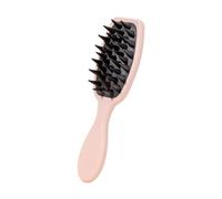 KiBcsLic Brosse à Cheveux Peigne de Massage Antinœuds Démêlant Brosse Lissante Portable Manche Long Matériau PP Adapté à Enfants Adultes Utilisation Dom, rose noir