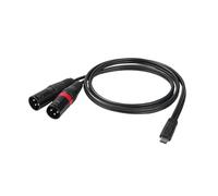 KiBcsLic Câble audio USB-C vers 2 XLR mâles, léger, pour connecter un, un haut-parleur, une de mixage et des smartphones.