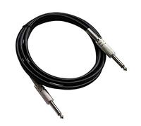 KiBcsLic Câble Instrument Jack 1/4 Pouce pour Guitare Électrique Câble Basse Pro Mandoline Amplificateur Conducteur Cuivre Sans Oxygène Structure Fle, Noir 180cm
