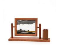 KiBcsLic Cadre Mouvant avec Porte-Stylo En Bois Tableau avec Base Relaxant Cadre Base pour Angle Lecture, Image, Ascension Vers Les Nuages Bleus