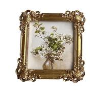 KiBcsLic Cadre Photo Baroque Cadre Orné Mural de Table pour Un Affichage Polyvalent avec Des Détails Complexes Adapté pour Les Souvenirs dans Le Salon La Cham, or