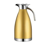 KiBcsLic Café Thé avec Double Paroi Isolante Matériau Résistant en Acier Inoxydable Couvercle Sécurisé sans Dégâts Adapté pour Pauses, or