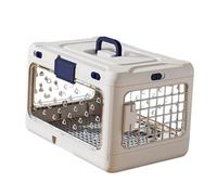 KiBcsLic Cage Pliable Chien Cage Pliable de Transport Caisse Rigide Portable pour Petits Animaux Conception Démontable Matériau Robuste Adapté Aux Déplacements, Blanc