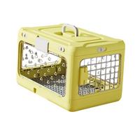 KiBcsLic Cage Pliable Chien Cage Pliable de Transport Caisse Rigide Portable pour Petits Animaux Conception Démontable Matériau Robuste Adapté Aux Déplacements, Jaune