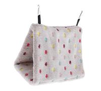 KiBcsLic Cage pour Perroquet, Inséparable, Perroquet éclectus, Hamac Suspendu Confortable, Gris, S