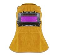 KiBcsLic Cagoule de Protection Soudure Masque, Masque De Soudage en Cuir Pleine Enveloppe Classique