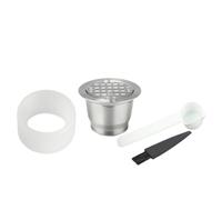KiBcsLic Capsule à Café En Acier Inoxydable Compatible Coffee Capsule Rechargeable En Acier Inoxydable Alimentaire pour