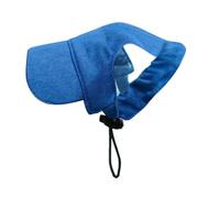 KiBcsLic Casquette de Baseball pour Chien, Chapeau de Soleil pour Chiot, Tendance, Ajustable avec Des Ouvertures pour Les Oreilles, Accessoire Confortable En T, Bleu, Xs