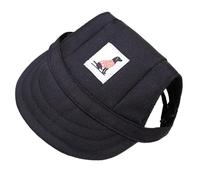 KiBcsLic Casquette de Chien Casquette pour Animaux Chapeau pour Chien avec Visière Accessoire Mode Polyester Résistant Adapté à Sortie Promenade Prise de Photo, Black M