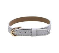 KiBcsLic Ceinture de Poupée Miniature Accessoire Décoratif pour Vêtement de Poupée Modèle Miniature en Cuir PU Simulation Vivante Adaptée pour Cadeau Enfant Ch, Blanche