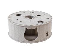 KiBcsLic C'est Un Lit Tunnel Portable et Confortable pour Chats, Chatons, Lapins et Hamsters - et pour Jouer, Gris