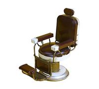 KiBcsLic Chaise de Barbier Vintage Miniature En Métal Modèle Rétro pour Décoration Artisanat Fer Original Idéal pour Collection Convient à Salon Coiffure Table, Small Round