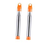 KiBcsLic Cheminée Bellow Soufflet Manuel Extensible En Acier Foyer Portable Souffleur D'Air Adapté Au Barbecue Jardin Maison Randonnée, Orange