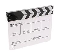 KiBcsLic Clap de Cinéma pour Réalisateur, Tableau Blanc Effaçable à Sec, Ardoise de Scène d'action, Style Anglais