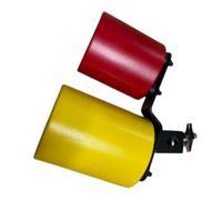 KiBcsLic Cloche, Sons Aigus et Médiums, Accessoires Pratiques pour L'assemblage, Pièces de Cloches Alto et Soprano pour L'apprentissage, Jaune Rouge