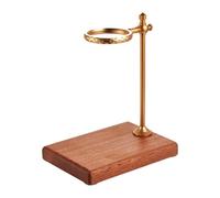 KiBcsLic Coffee Dripper Stand avec Support Filtrant Réglable Station Café Portable en Bois Porte-Filtre Démontable Fonctionnalité Multifonctionnelle Adapté Pou, Cuivre