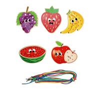 KiBcsLic Coffret D'activités Créatives de Laçage, Cartes à Coudre En Bois pour Le Développement de La Petite Enfance, Style D