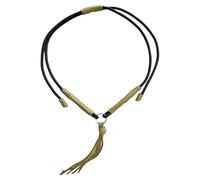 KiBcsLic Collier de Poitrine Cheval en Nylon Tressé avec Franges Ajustable Multifonction pour Accessoire de Présentation Convient à L'Équitation Concours, Kaki
