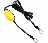 KiBcsLic Corde d'Amarrage Marine Corde de Remorquage Ligne de Mouillage Câble Flottant Corde de Récupération Accroche M8 pour Liaison Rapide en Fibres et Gaine, Noir, Noir, 3,7 M