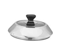 KiBcsLic Couvercle de Cuisson Dôme de Fonte Cloche à Fromage Cloche Alimentaire Dôme pour Grill en Acier Inoxydable pour Cuire Les Légumes à la, 29 cm