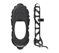 KiBcsLic Crampons Chaussures Couverture Semelle Silicone Portative Résistante Aux Glissades Adaptés Aux Sportifs Citadins Promenade En Hiver Terrain Accidenté, L