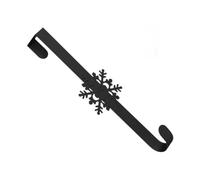 KiBcsLic Crochet Couronne Crochet Suspendu Métal Porte Décoratif Robuste Multifonction Adapté pour Entrée Décoration Saisonnière Évènement Festif Maison, Noir