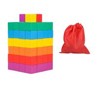 KiBcsLic Cubes Empilables pour Activités éducatives et Manuelles pour Enfants, 2 Cm 100 Pièces
