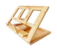 KiBcsLic de Musique Porte-livres Partition Clavier Bambou Léger Pliable Table Multifonction Adapté à Musique Conférence Étude, Brun