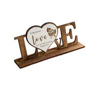 KiBcsLic Décoration de Table en Forme de Cœur, Idéale pour Attirer Le Regard dans La Cuisine, La Chambre d'amis Ou pour Les Fêtes, Anglais Blanc