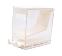 KiBcsLic Distributeur de rouleaux transparent, anti-poussière, facile à utiliser, pour laboratoire, maison, comptoir, table, Blanc