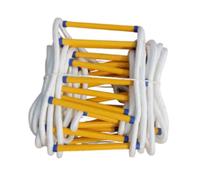 KiBcsLic Échelle de Secours Échelle D'Évacuation Portable Réutilisable Polyester Robuste Installation Facile Adaptée pour Maison Bureau Hôtel Chantier, Longueur 3m