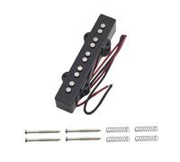 KiBcsLic Electric Bass Pickup Conçu pour Basse Électrique Cinq Cordes Simple Ouverte avec Amplificateur Préampli Accessoires de Remplacement Faciles Ins, Noir, Pont