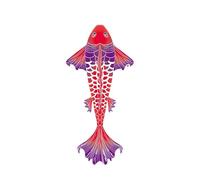 KiBcsLic en Forme de Carpe, Grand, Facile à Utiliser, Stable, Portable, Manche à Air en Forme de Carpe, Portebonh, Rouge