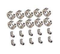 KiBcsLic Ensemble de 10 Butées de Profondeur pour Perceuse, Positionneurs, Résistants à La Rouille, Réglables, En Acier Inoxydable, 8mm