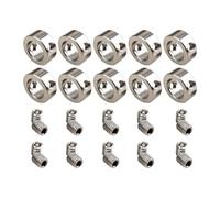 KiBcsLic Ensemble de 10 Butées de Profondeur pour Perceuse, Positionneurs, Résistants à La Rouille, Réglables, En Acier Inoxydable, 12mm