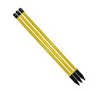 KiBcsLic Ensemble de 3 Bâtons D'alignement pour Le Golf, Correction de Posture, Bâtons D'entraînement Polyvalents pour Le Le Putting, Jaune