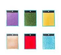 KiBcsLic Ensemble de 6 Tapis Texturés pour Jeux Sensoriels, Panneaux pour Enfants
