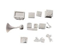 KiBcsLic Ensemble de Maquettes de Phonographes Miniatures à L'échelle 1:35, Comprenant des Accessoires pour La Création de Scènes Miniatures et La Décorati