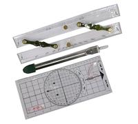 KiBcsLic Ensemble de Navigation de Base 3 Pièces, échelles Transparentes Professionnelles Nautiques, Règle Parallèle Marine, Outils de Mesure, 30cm
