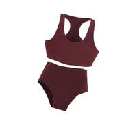 KiBcsLic Ensemble de Vêtements Miniatures 1/12 avec Soutien-Gorge de Sport et Short pour Figurines 6 Pouces, Rouge Foncé