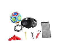 KiBcsLic Ensemble D'Entraînement Football Kit de Perfectionnement Ballon avec Retour Marqueur de Terrain Élastique Matière Résistante PP Convient, Style A
