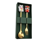 KiBcsLic Ensemble pour Le Nouvel an Chinois, Vaisselle Créative en Forme de Fruits, Fourchette, Ustensiles de Cuisine Réutilisables pour La Décoration, c