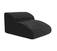 KiBcsLic Escalier pour Chat Escalier pour Animaux Portable Deux Niveaux Surface Douce Antidérapante Tissu Moelleux Adaptée Aux Petits Chiens et Chats Accès Can, Noir