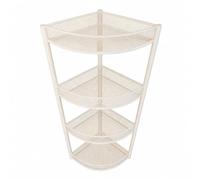 KiBcsLic Étagère D'angle à 3 Niveaux Polyvalente | Métallique, Multifonctionnelle, Organiteur D'angle En, pr Cuisine, Mobile 4 Couches