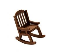 KiBcsLic Fauteuil à Bascule Miniature Artisanat Délicat Chaise à Bascule en Bois Style Vintage Rustique Chaise Miniature à Lattes, Marron