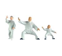 KiBcsLic Figurine Architecturale Tai, Modèle de Kung Fu Chinois, 3 Pièces, échelle 1/64