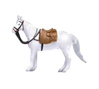 KiBcsLic Figurine de Cheval Miniature Au 1/64e, Animal de Ferme, à Peindre Soi-même, en Résine, pour La Création de Décors et de Réseaux Ferroviaires Miniature, Blanc