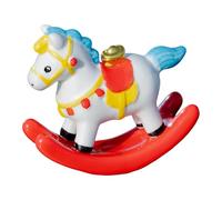 KiBcsLic Figurine de Cheval Miniature, Ornement Feng Shui pour La Maison, Petite Statue de Cheval à Bascule, Sculpture Animale pour Un Anniversaire Ou Une Vitr, Rouge