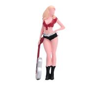KiBcsLic Figurine de guitariste à l'échelle 1:64, petite figurine féminine décorative, peinte à la main.